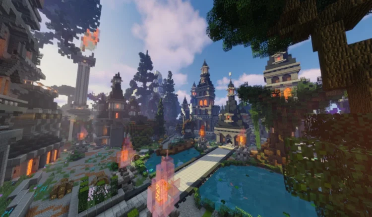 fantasy lobby with castle - Image 6