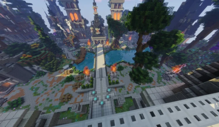 fantasy lobby with castle - Image 11